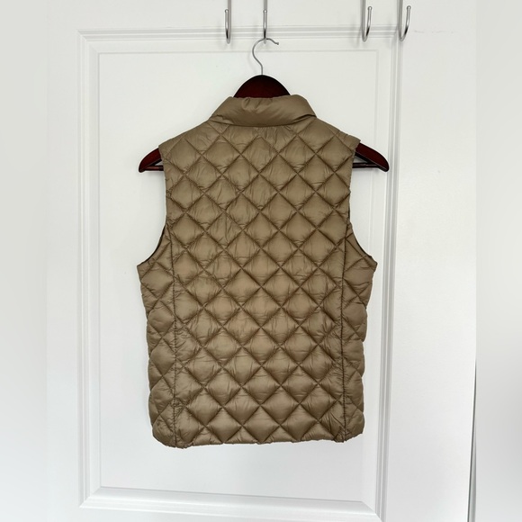 MANGO quilted vest size Small gold classic beige fall winter - Picture 4 of 9